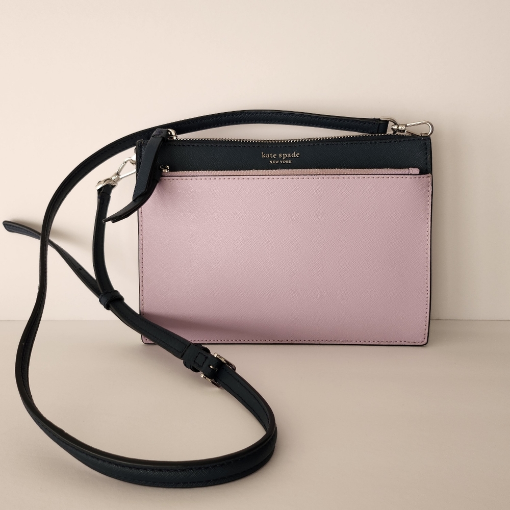 Kate spade lavender/Navy zip crossbody bag